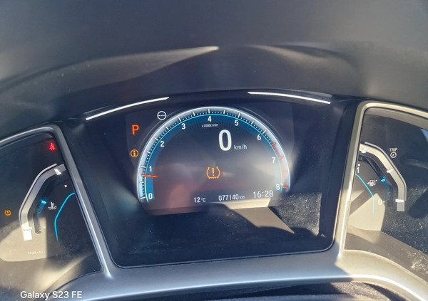 Honda Civic cena 79000 przebieg: 76700, rok produkcji 2020 z Siedlce małe 497